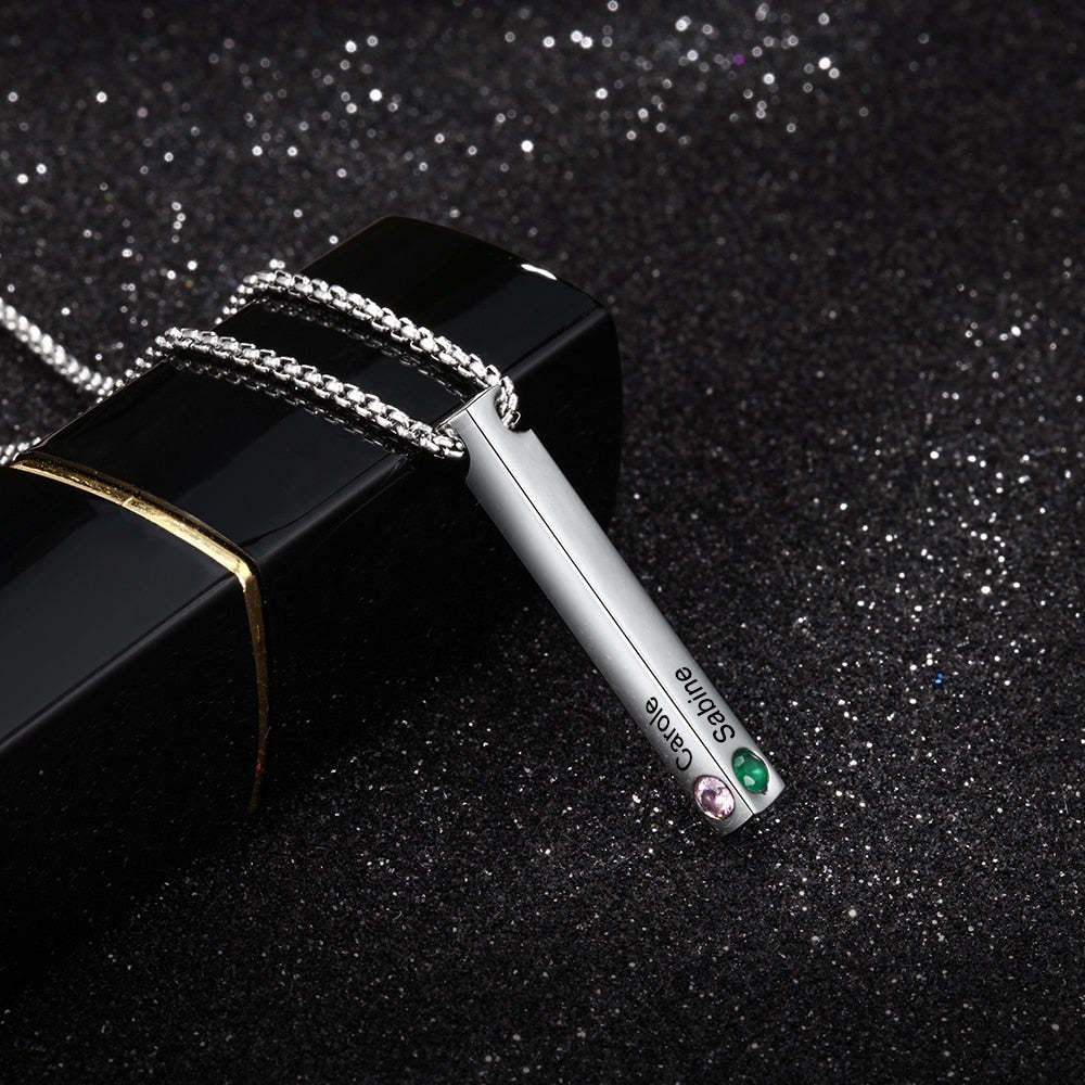 Personalized Engraved Name Bar Necklace for Women-Florence Scovel