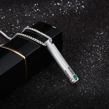 Personalized Engraved Name Bar Necklace for Women-Florence Scovel