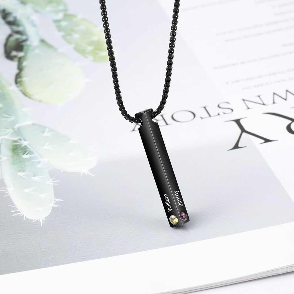 Personalized Engraved Name Bar Necklace for Women-Florence Scovel