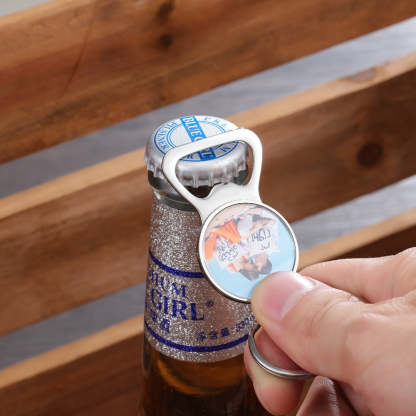 Personalized Engraving Bottle Opener And Photo Keychains-Florence Scovel