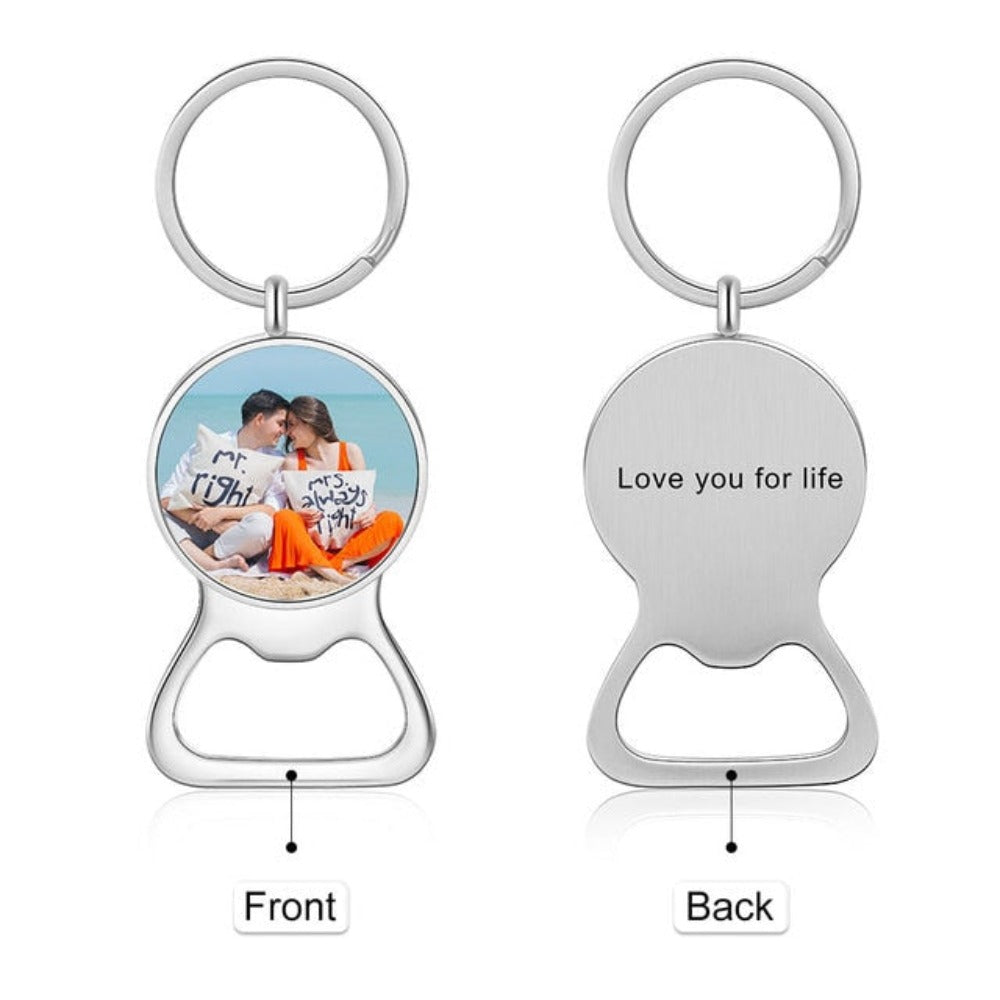 Personalized Engraving Bottle Opener And Photo Keychains-Florence Scovel