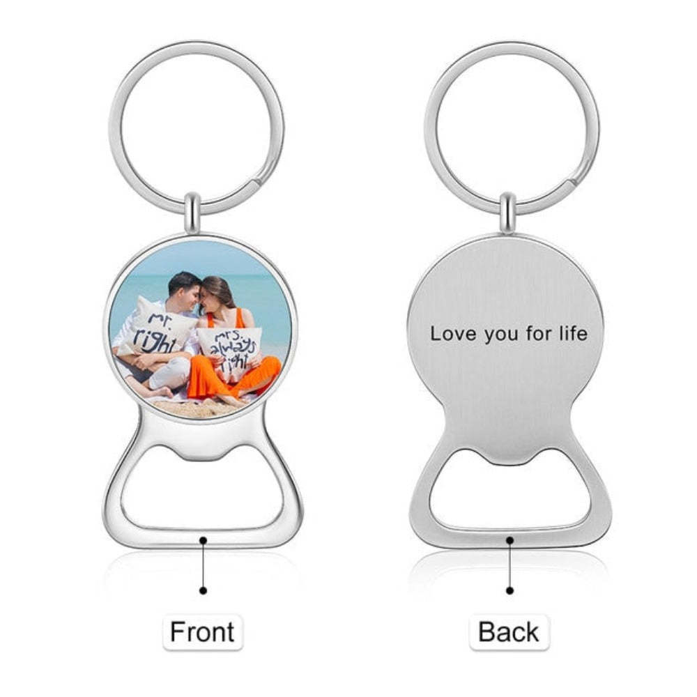 Personalized Engraving Bottle Opener And Photo Keychains-Florence Scovel
