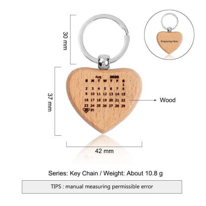 Personalized Engraving Name And Date Wooden Keychains-Florence Scovel
