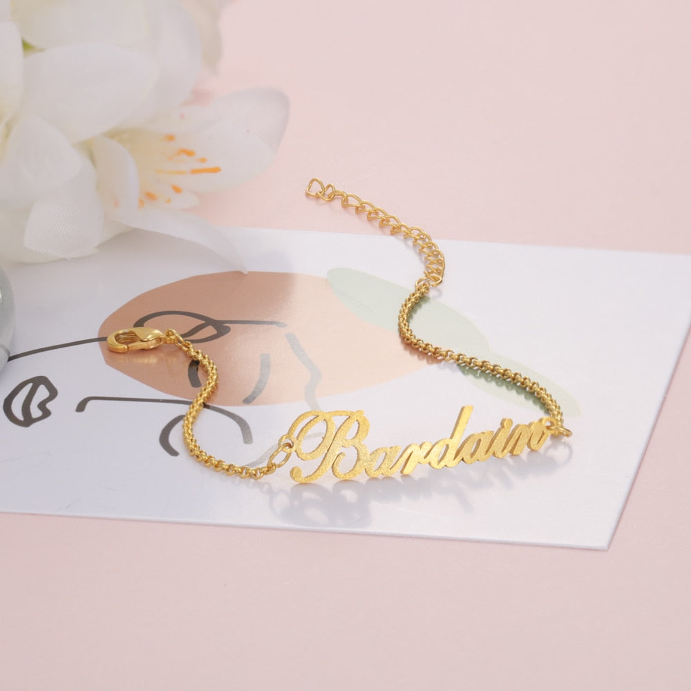 Personalized Letter Nameplate Bracelets & Bangles Custom Name Adjustable Bracelets for Women Mother Unique Gift Jewelry-Florence Scovel