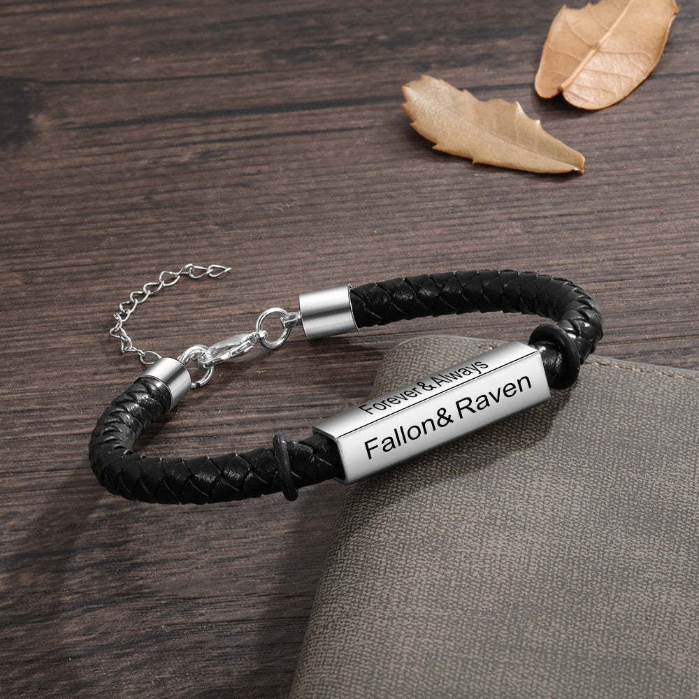 Personalized Engraving 4 Side Name Bar Bracelet-Florence Scovel