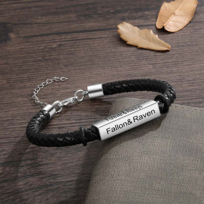 Personalized Engraving 4 Side Name Bar Bracelet-Florence Scovel