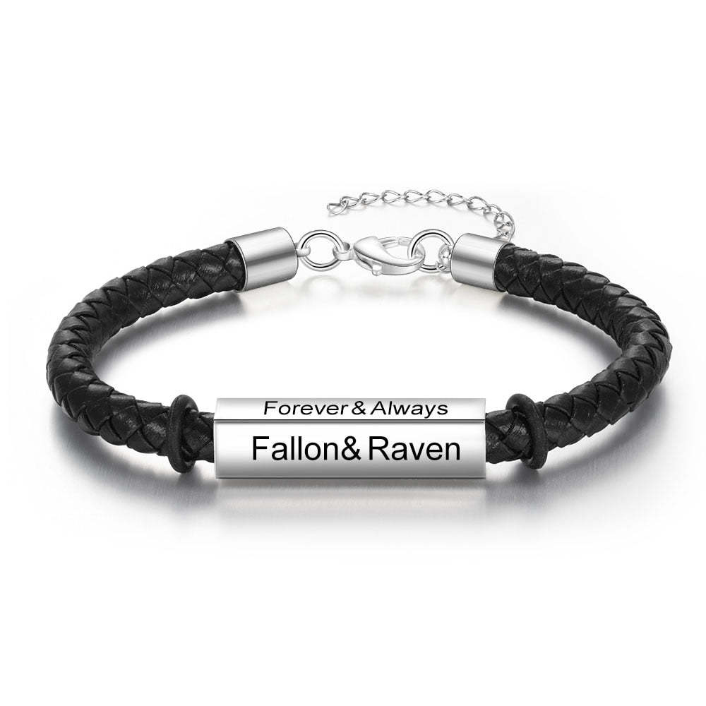 Personalized Engraving 4 Side Name Bar Bracelet-Florence Scovel