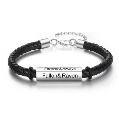 Personalized Engraving 4 Side Name Bar Bracelet-Florence Scovel