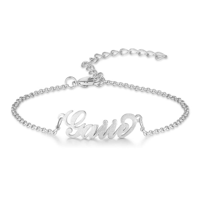 Customized Name Bracelets & Bangles for Women Personalized Letter Nameplate Adjustable Chain Bracelet Gift Jewelry-Florence Scovel