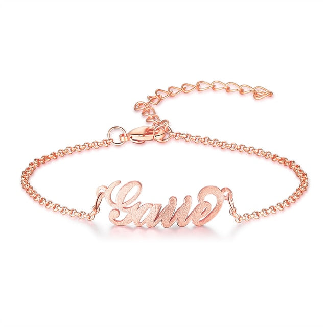 Customized Name Bracelets & Bangles for Women Personalized Letter Nameplate Adjustable Chain Bracelet Gift Jewelry-Florence Scovel