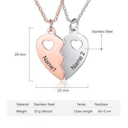Personalized Name Engraving BFF Necklace-Florence Scovel