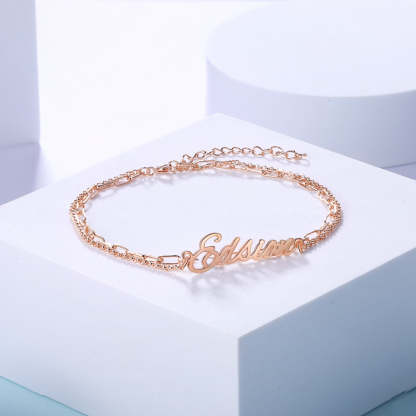 Personalized Nameplate Bracelets And Bangles For Women-Florence Scovel