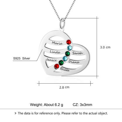 Cordate Jewelry Engrave Name Necklace Personalized-Florence Scovel
