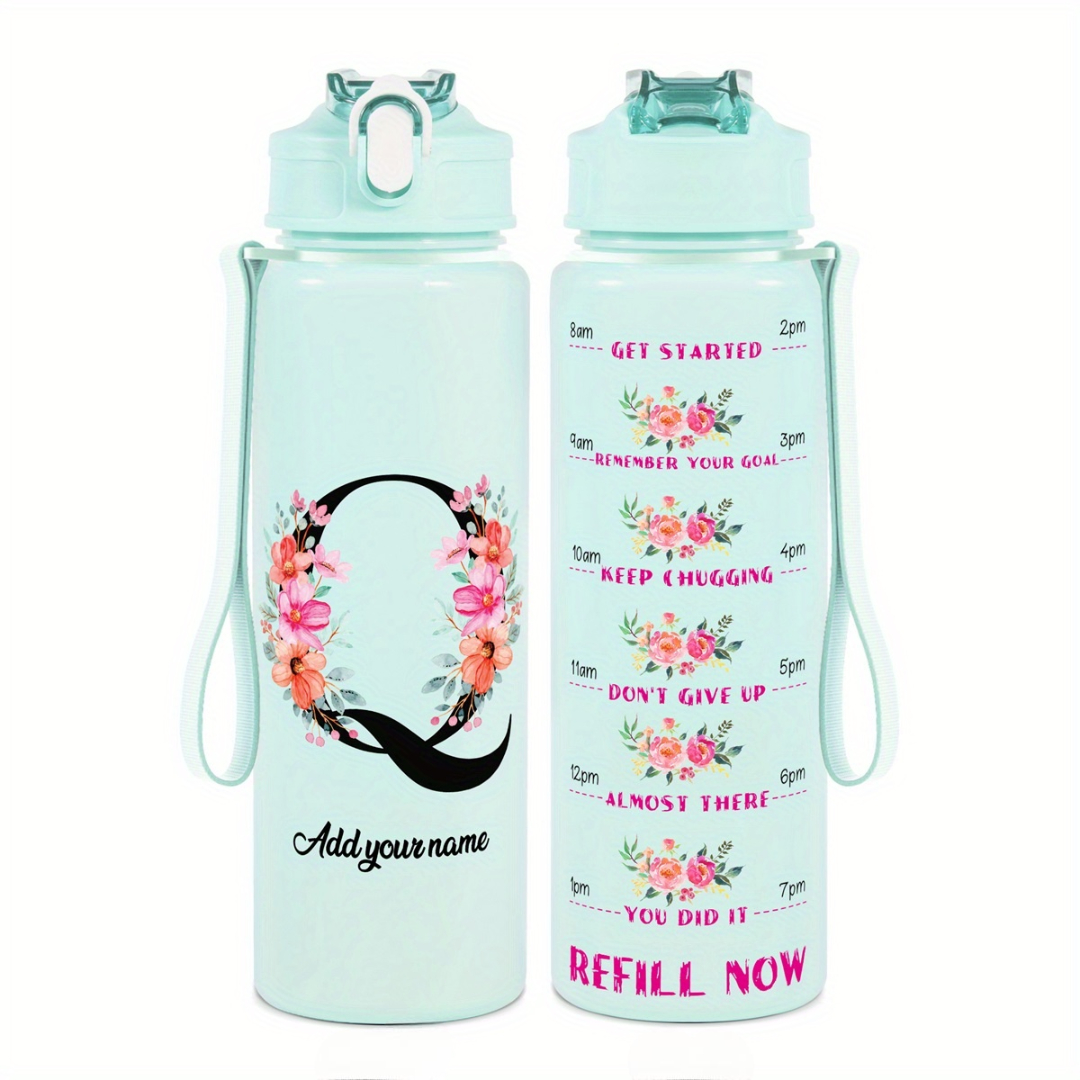Personalized Water Tracker Bottle With Custom Name