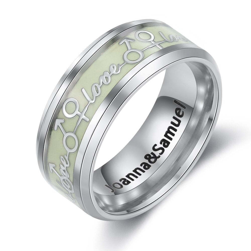 Stainless Steel Luminous Rings For Women And Men-Florence Scovel