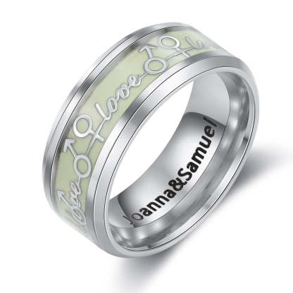 Stainless Steel Luminous Rings For Women And Men-Florence Scovel