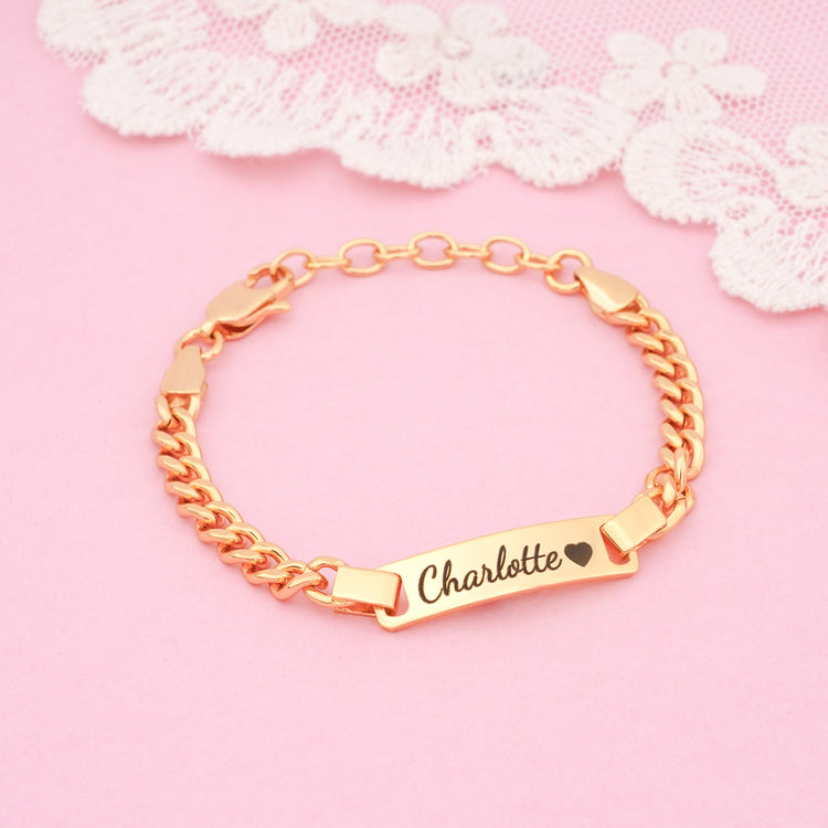 Personalized Baby Name Bracelet With Birthstone Design