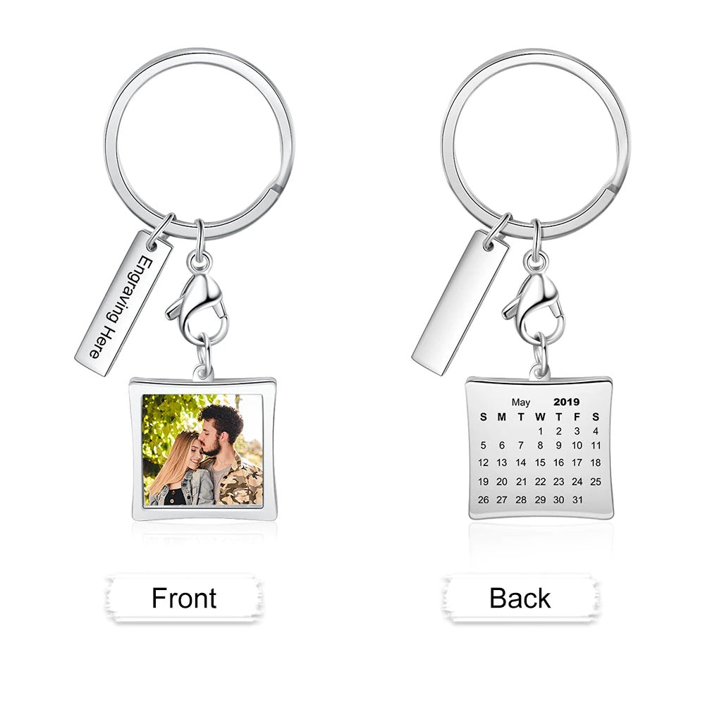 Personalized Photo, Calendar & Name keychain For Women-Florence Scovel