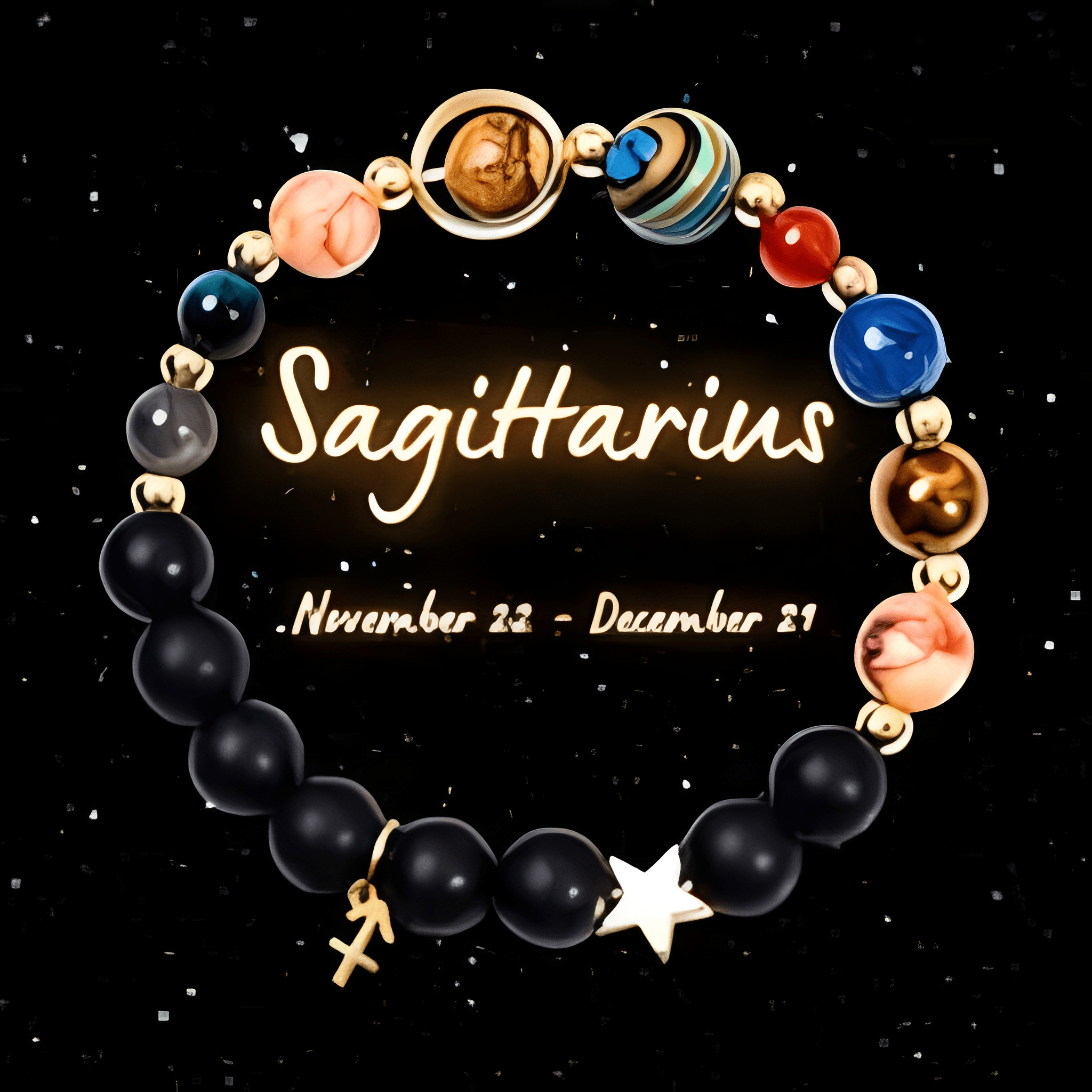 Celestial Zodiac Solar System Charm Bracelet