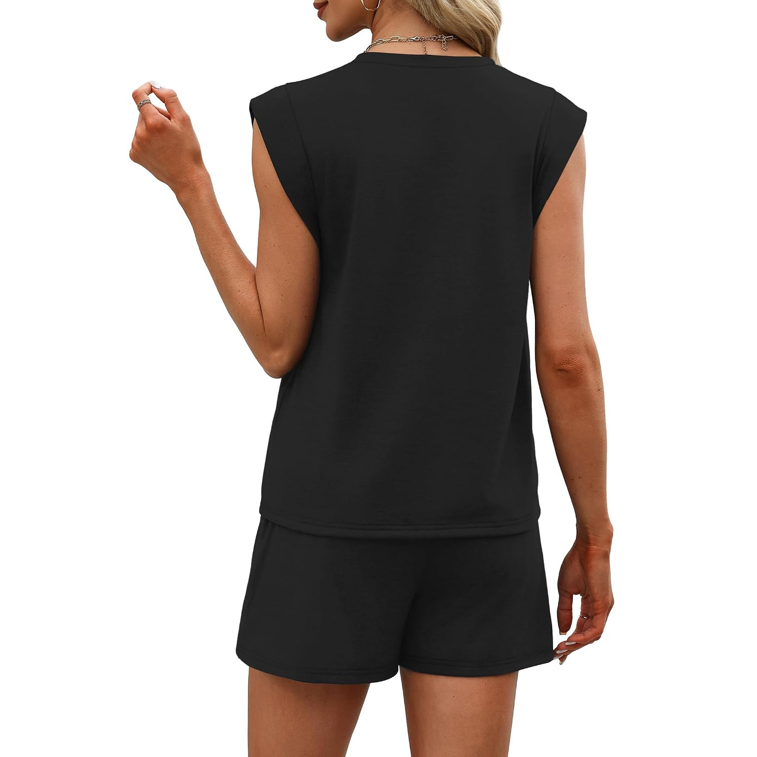 2 Pieces Beach Vacation Outfit Top And Shorts Set For Women