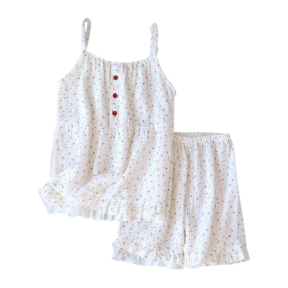 The Sleeveless Cotton Shorts Pajama Set