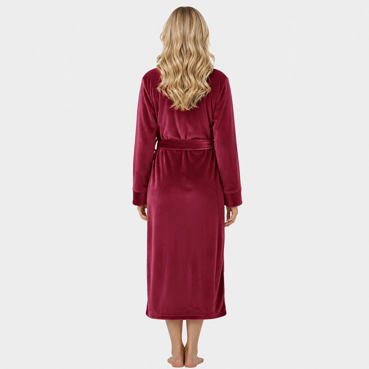 Plush Fleece Long Fluffy Soft Bathrobe For Women