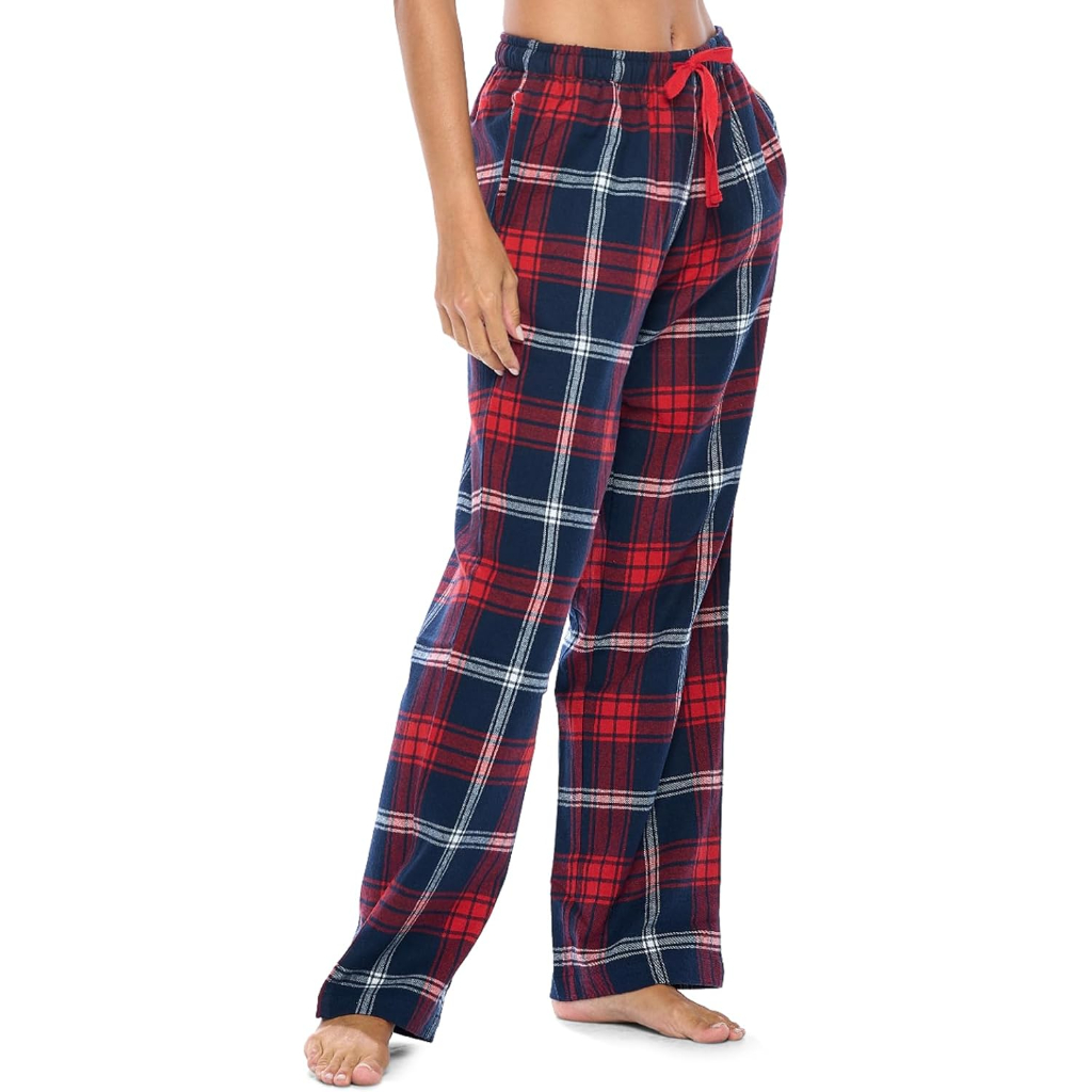 Lounge Pajama Pants With Checkered Pattern For Women