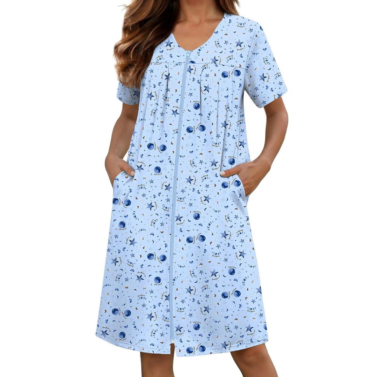 Knit Lightweight Robes With Zipper And Pockets For Women
