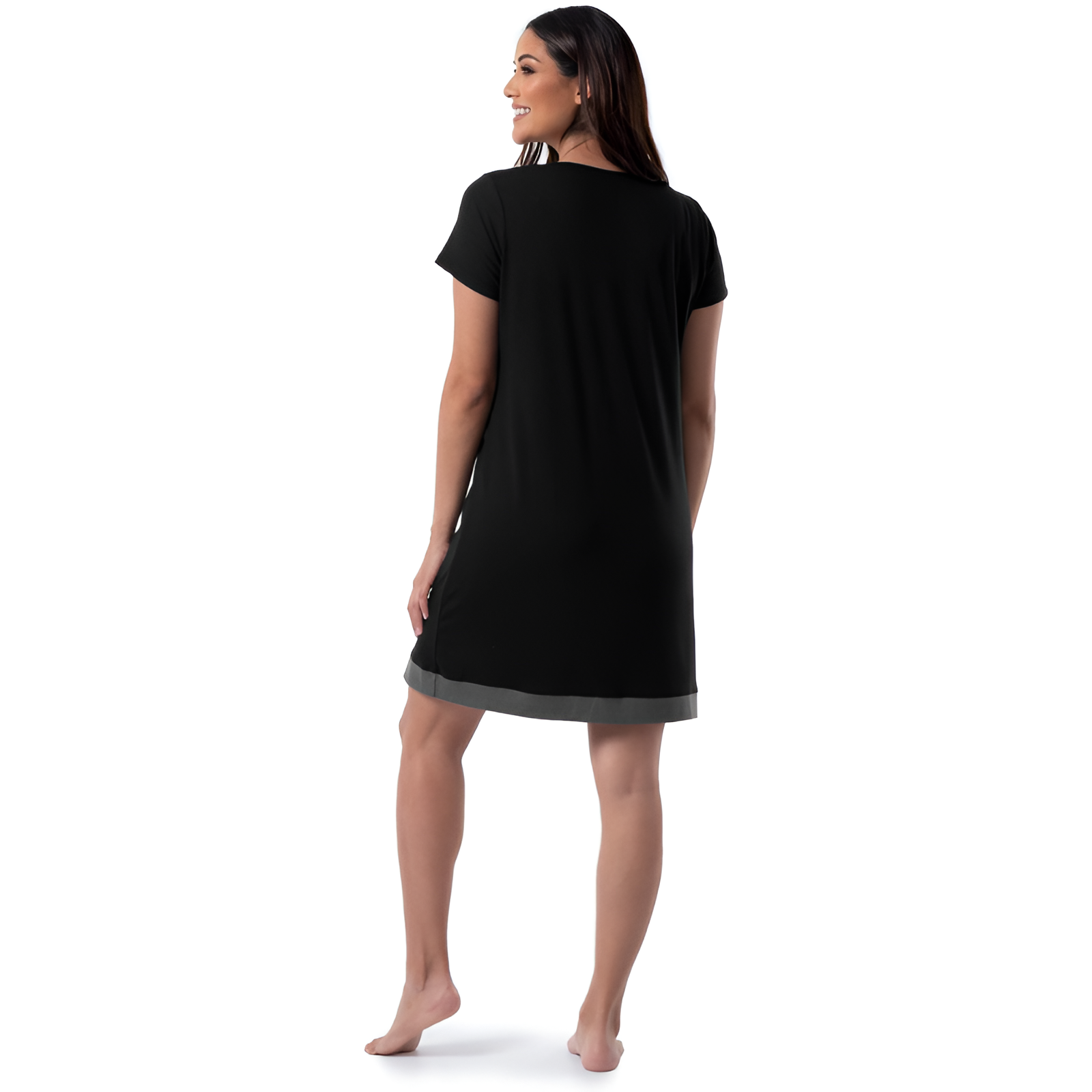 Lightweight Lounge Dress with Short Sleeves For Women