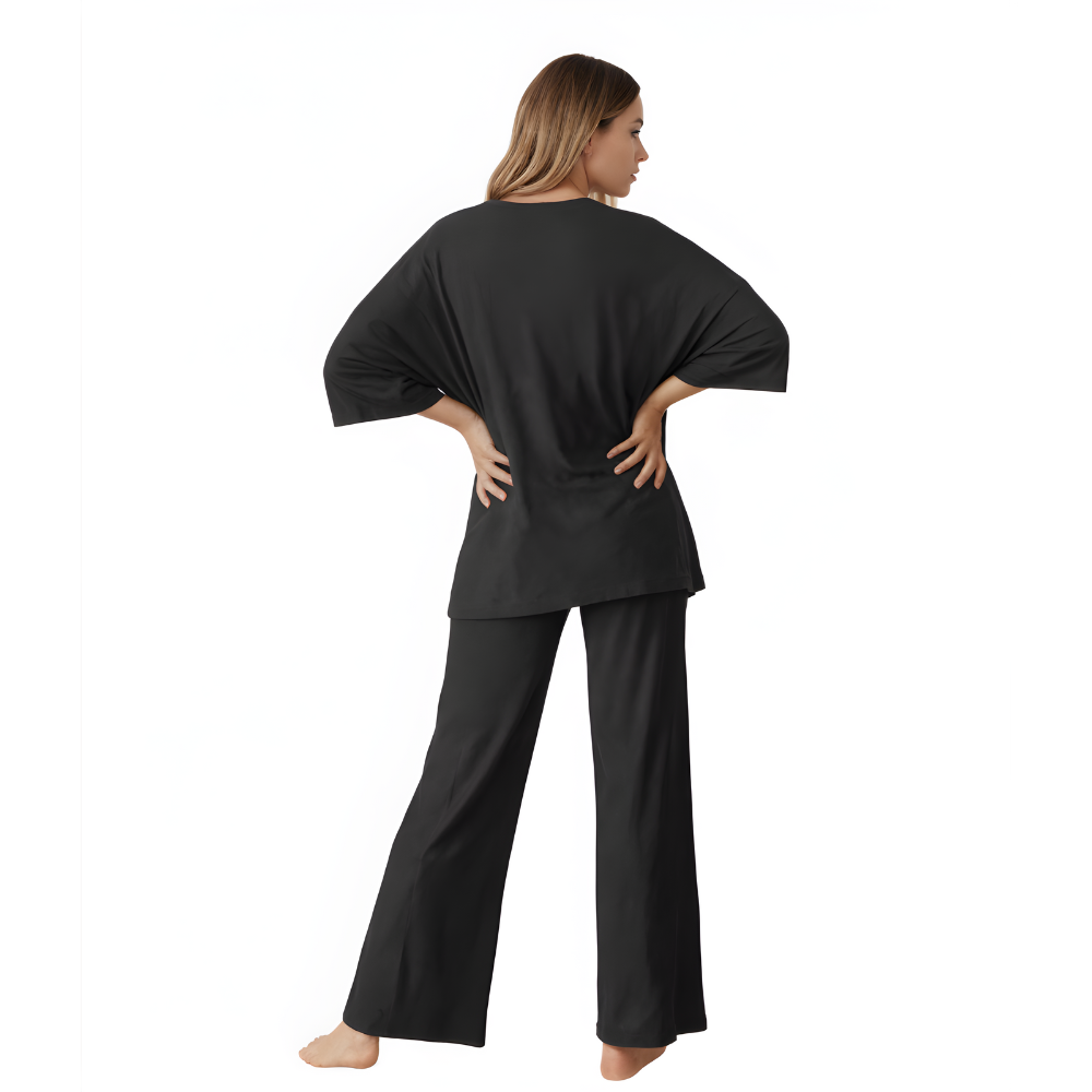 Short Sleeve Tops And Long Pants Loungewear Set For Women