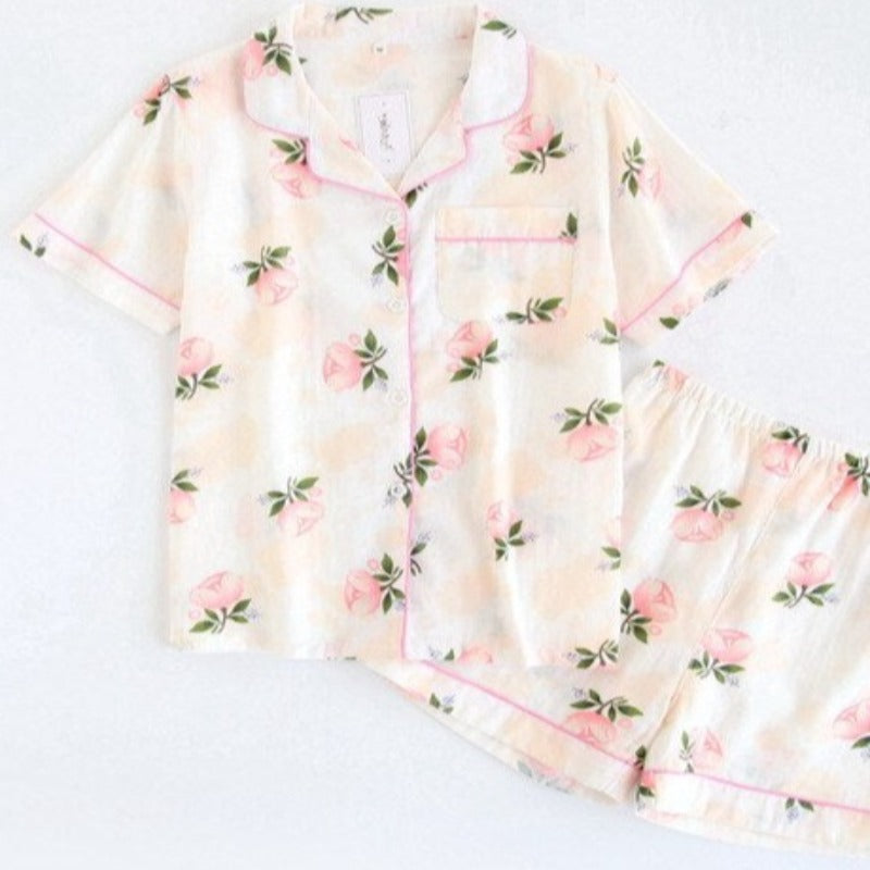 Multi Pattern Printed Short Pyjamas Set