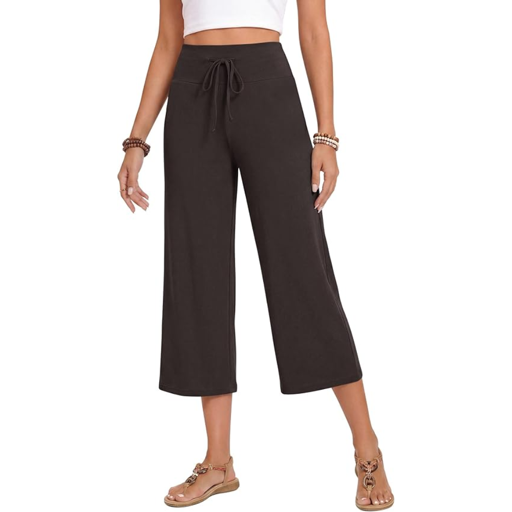 Wide Leg Palazzo Lounge Yoga Capri Pants For Women