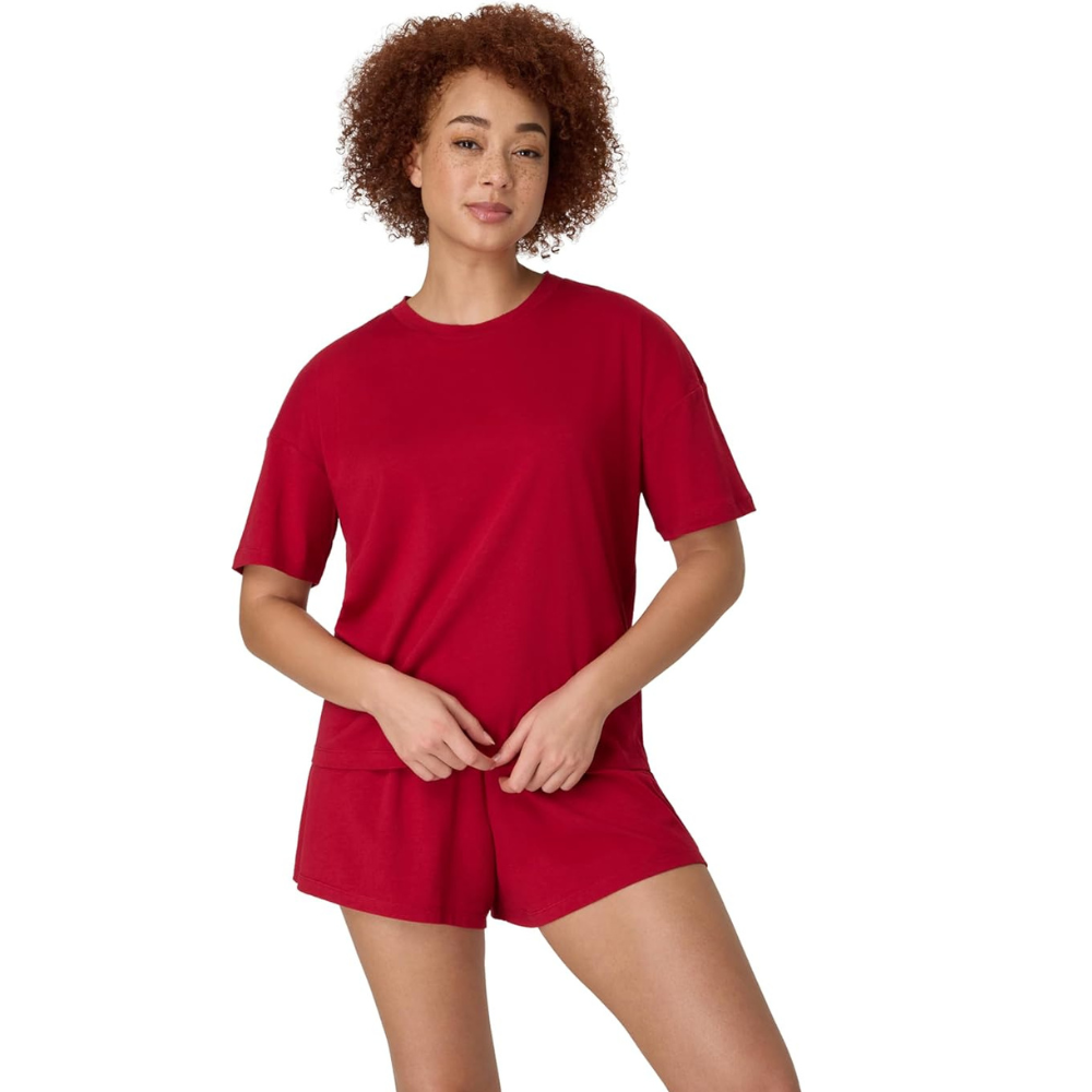 Women 2 Piece Lounge Set T Shirt And Sleep Shorts