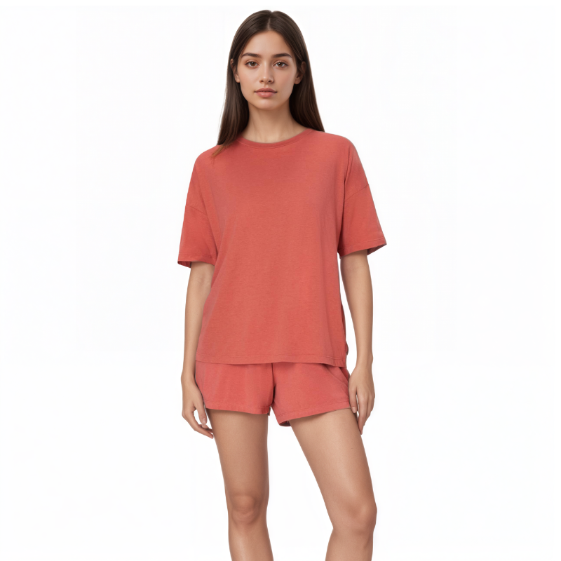 Boxy Tee And Sleep Shorts Set