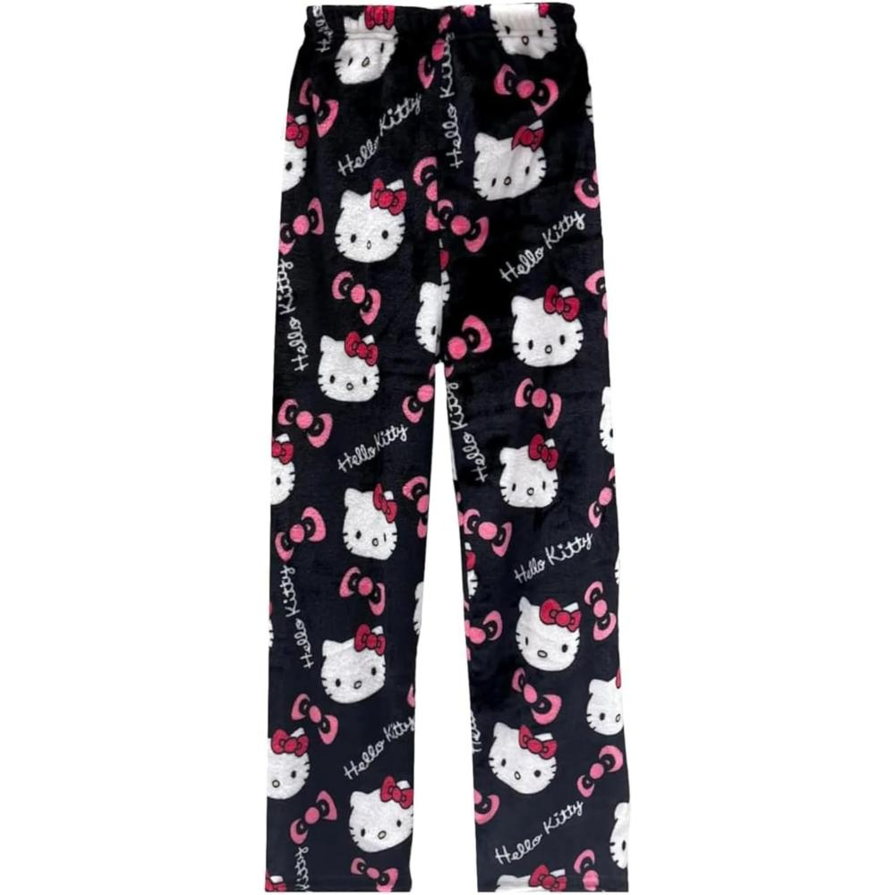 Cartoon Cat Print Pajama Pants