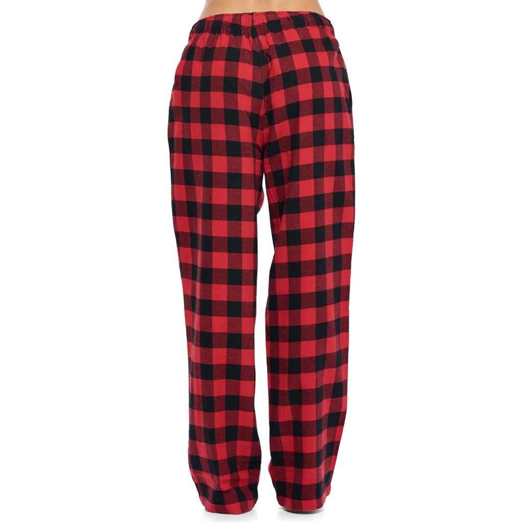 Lounge Pajama Pants With Checkered Pattern For Women