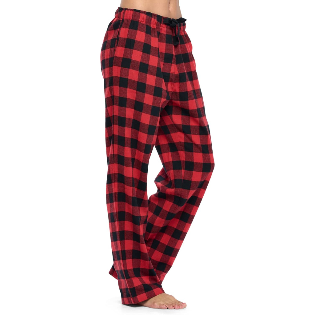Lounge Pajama Pants With Checkered Pattern For Women