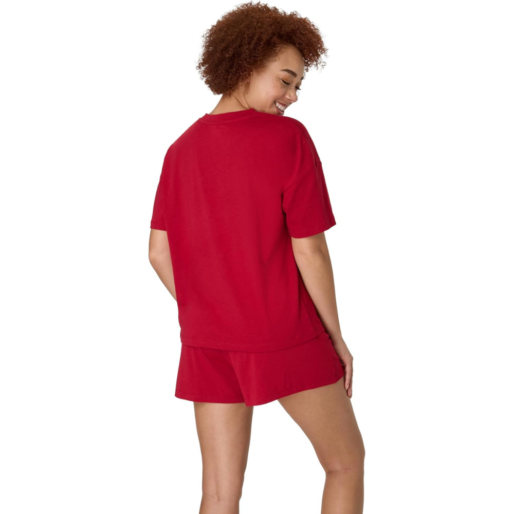 Women 2 Piece Lounge Set T Shirt And Sleep Shorts