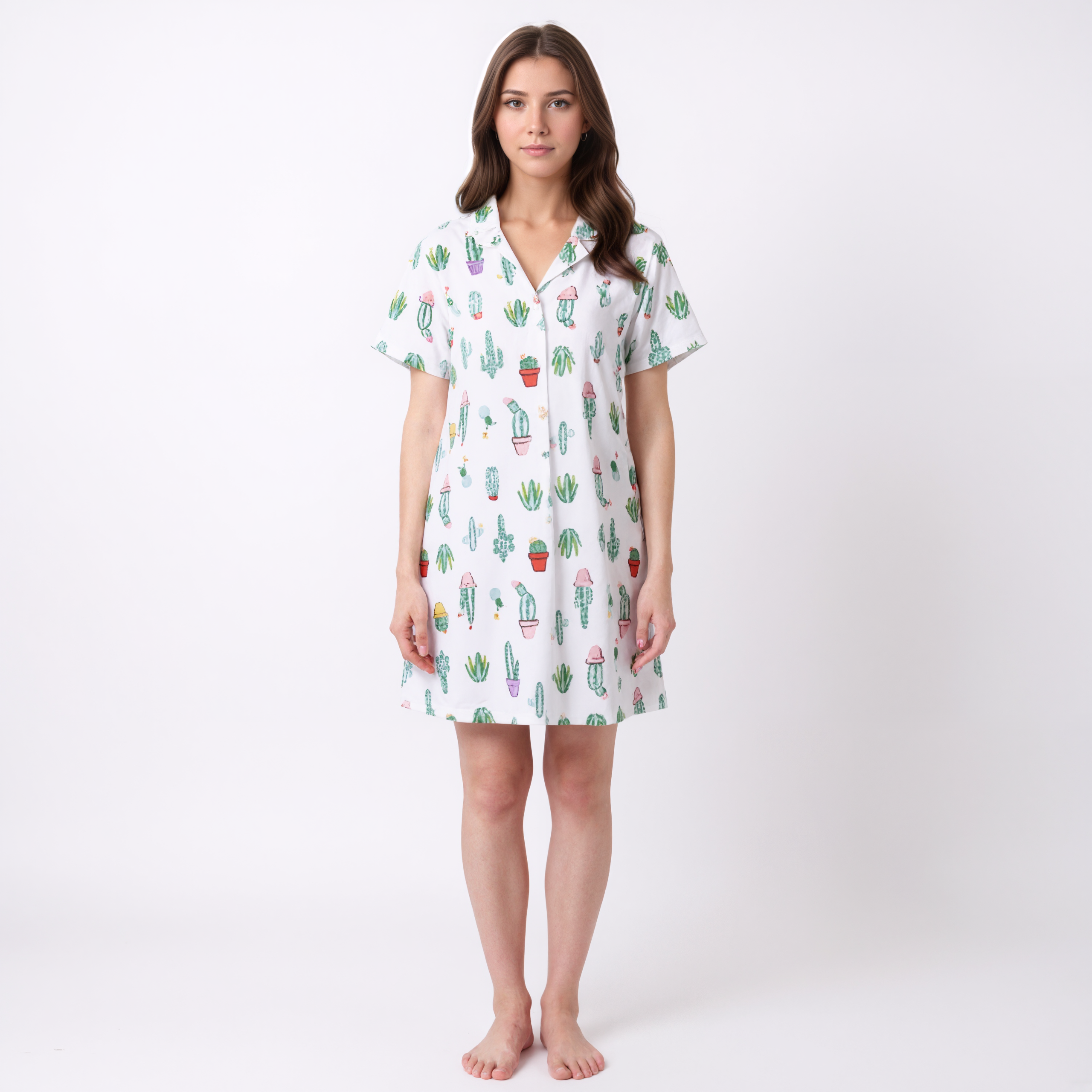 Capri Bottom Pajama Set With Short Sleeve