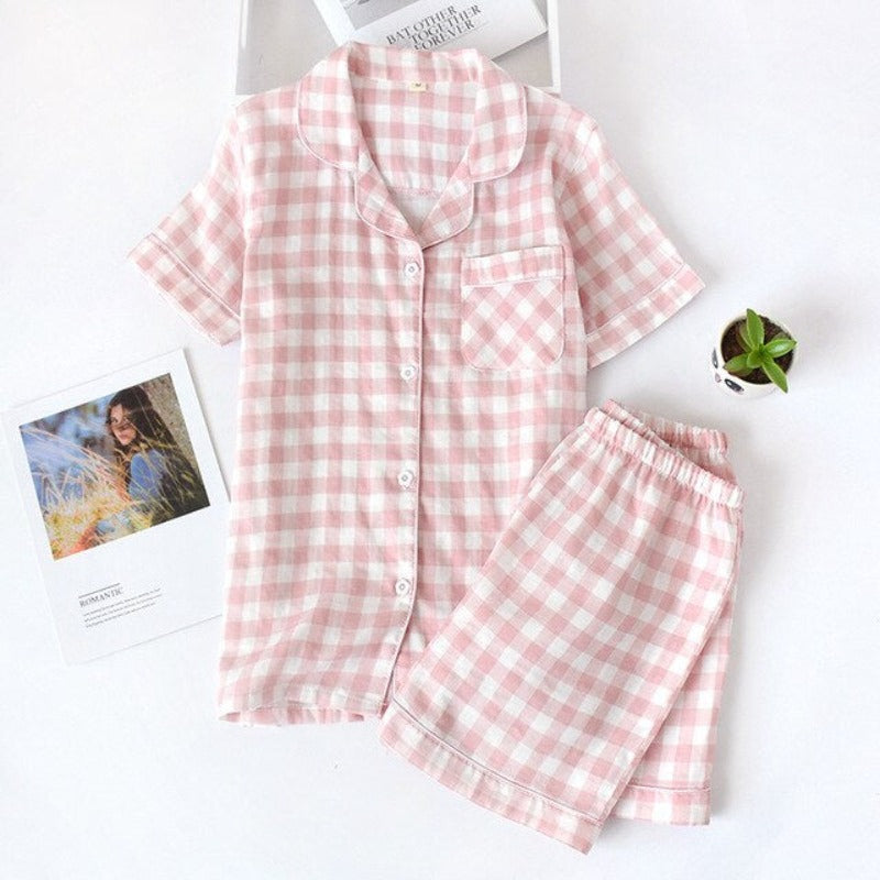 Multi Pattern Printed Short Pyjamas Set
