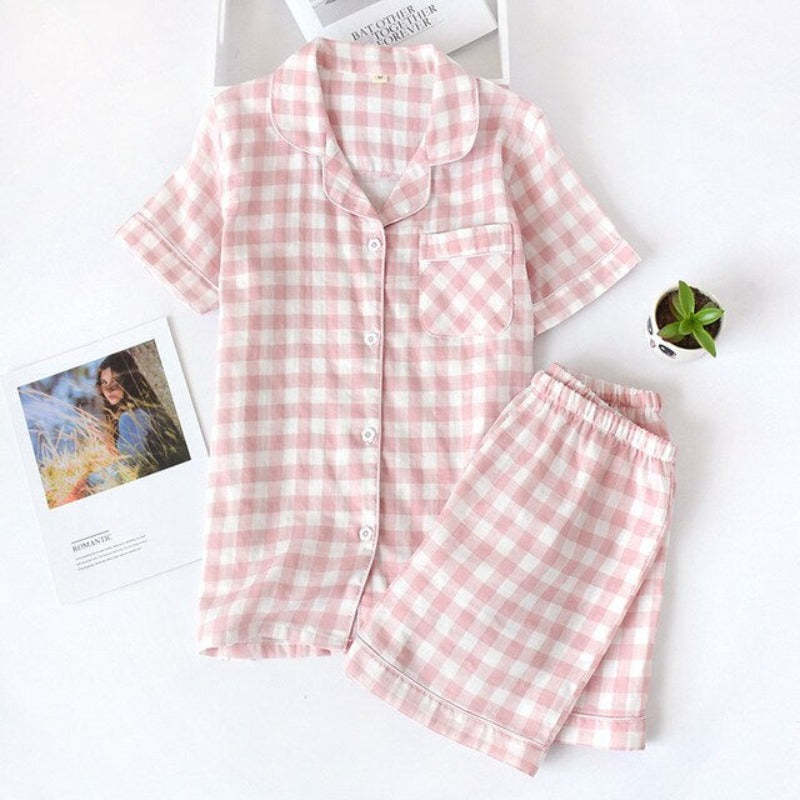 Multi Pattern Printed Short Pyjamas Set