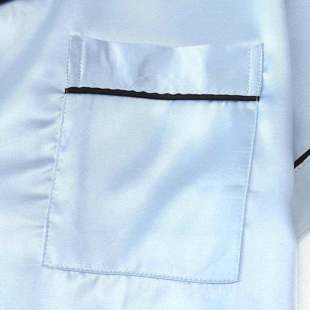 Two Pieces Bowknot Sleeve Lapel Top And Shorts Set For Women