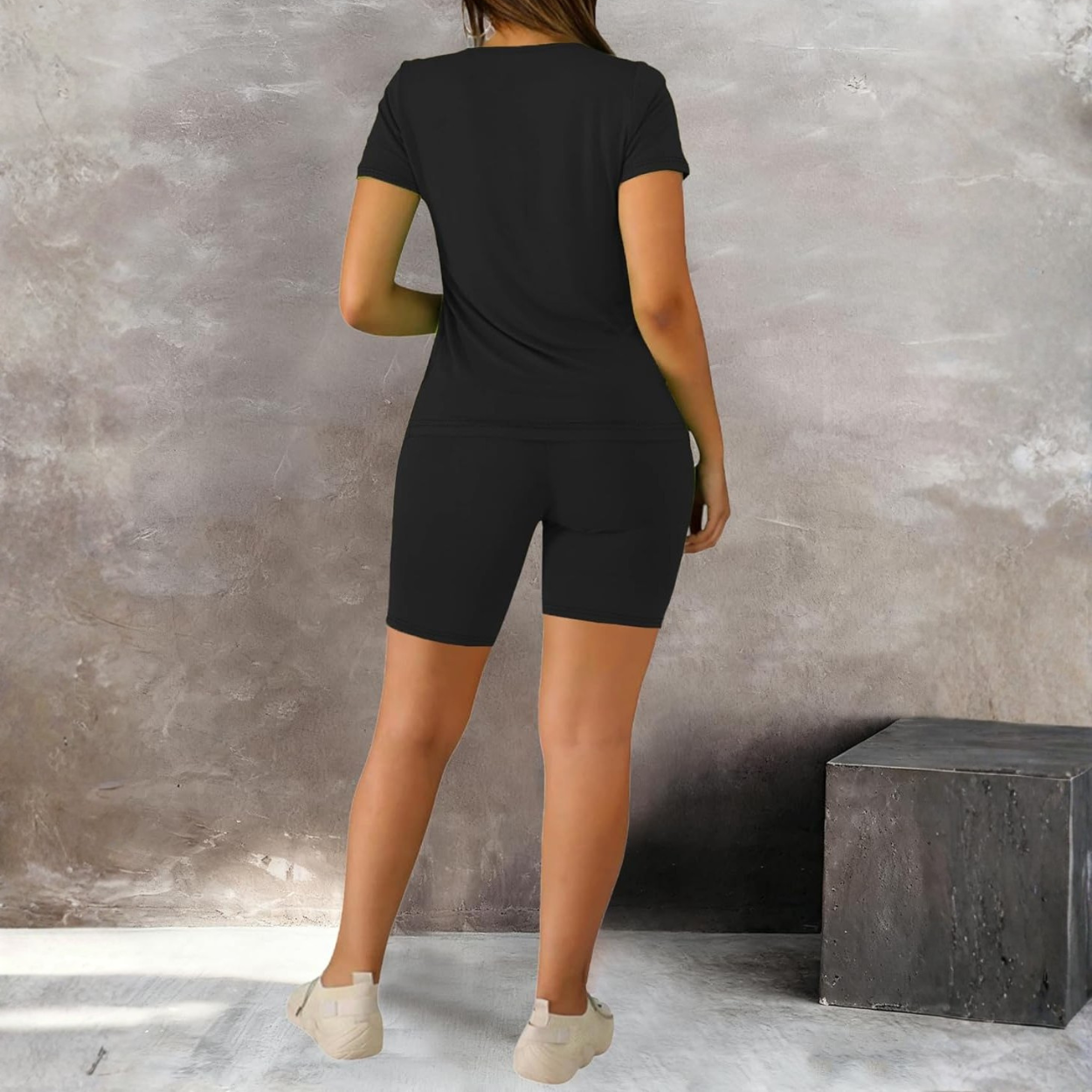 Two Piece Tracksuit with T Shirt and Shorts For Women