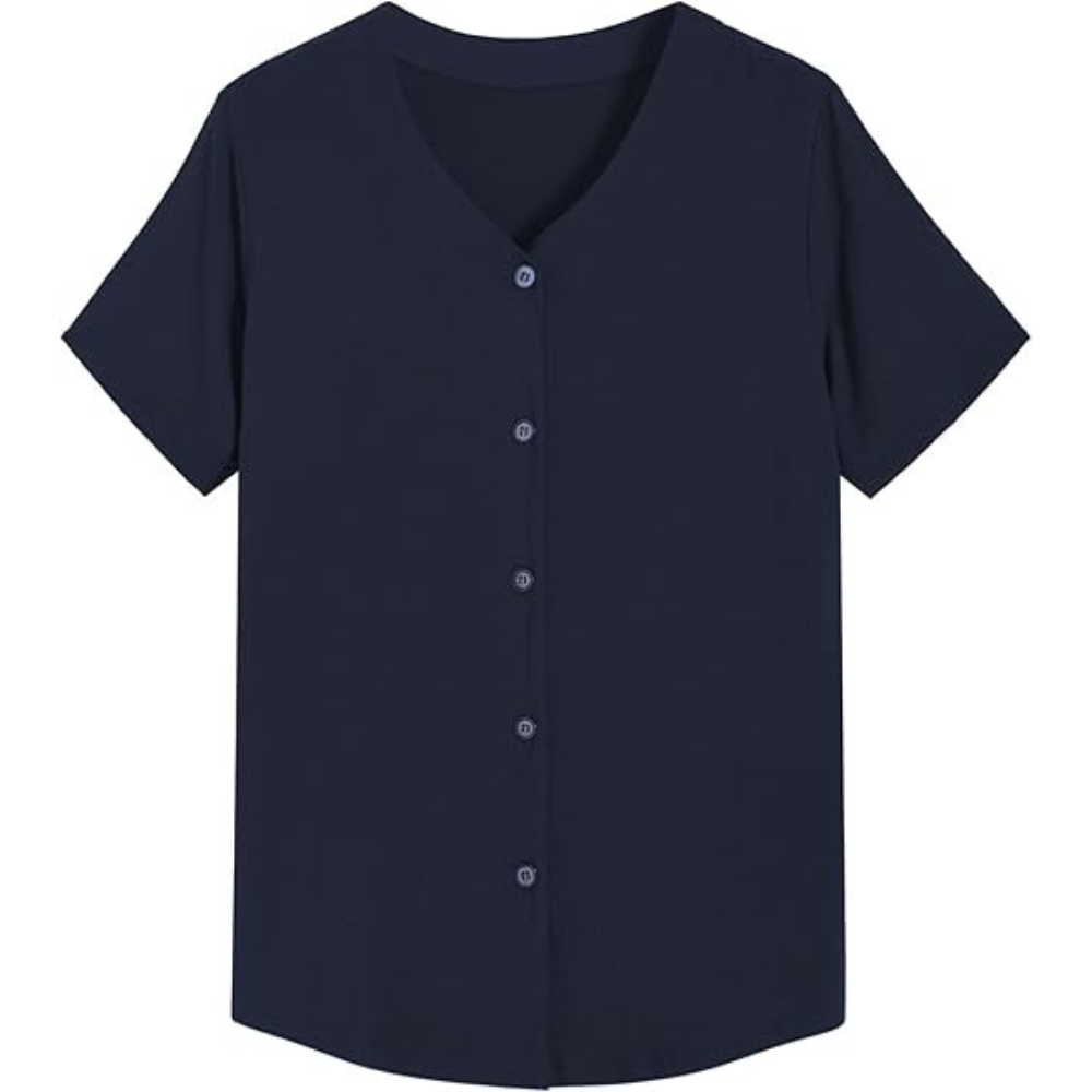 Women Bamboo Viscose Button Up Pajama Shirt