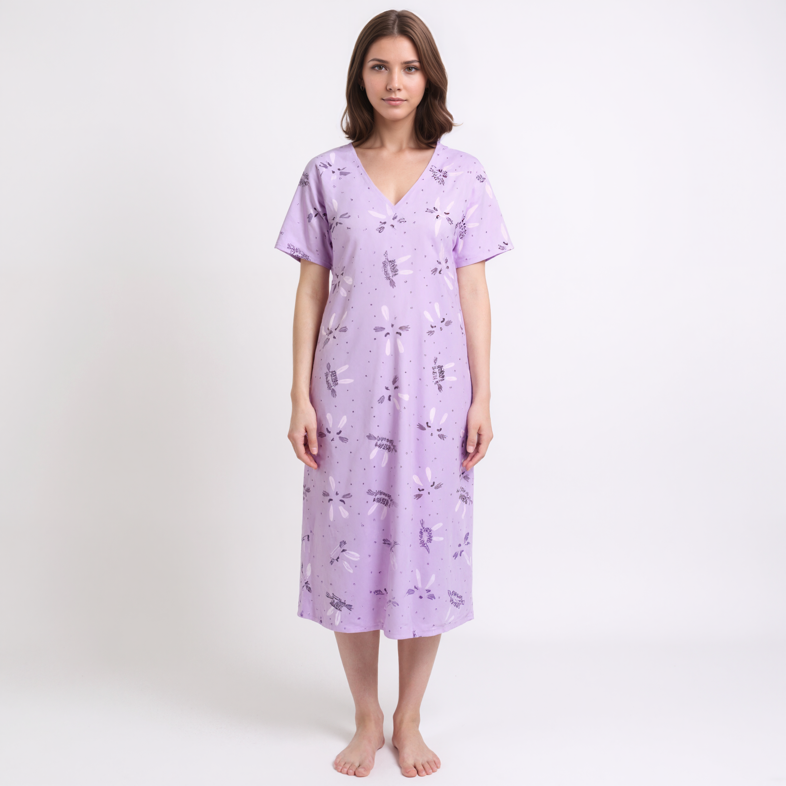 Capri Bottom Pajama Set With Short Sleeve