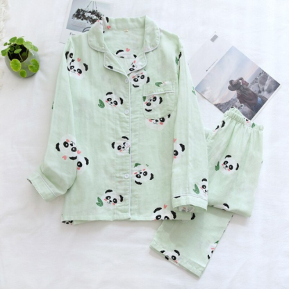 Pure Cotton Ladies Two Piece Pajamas