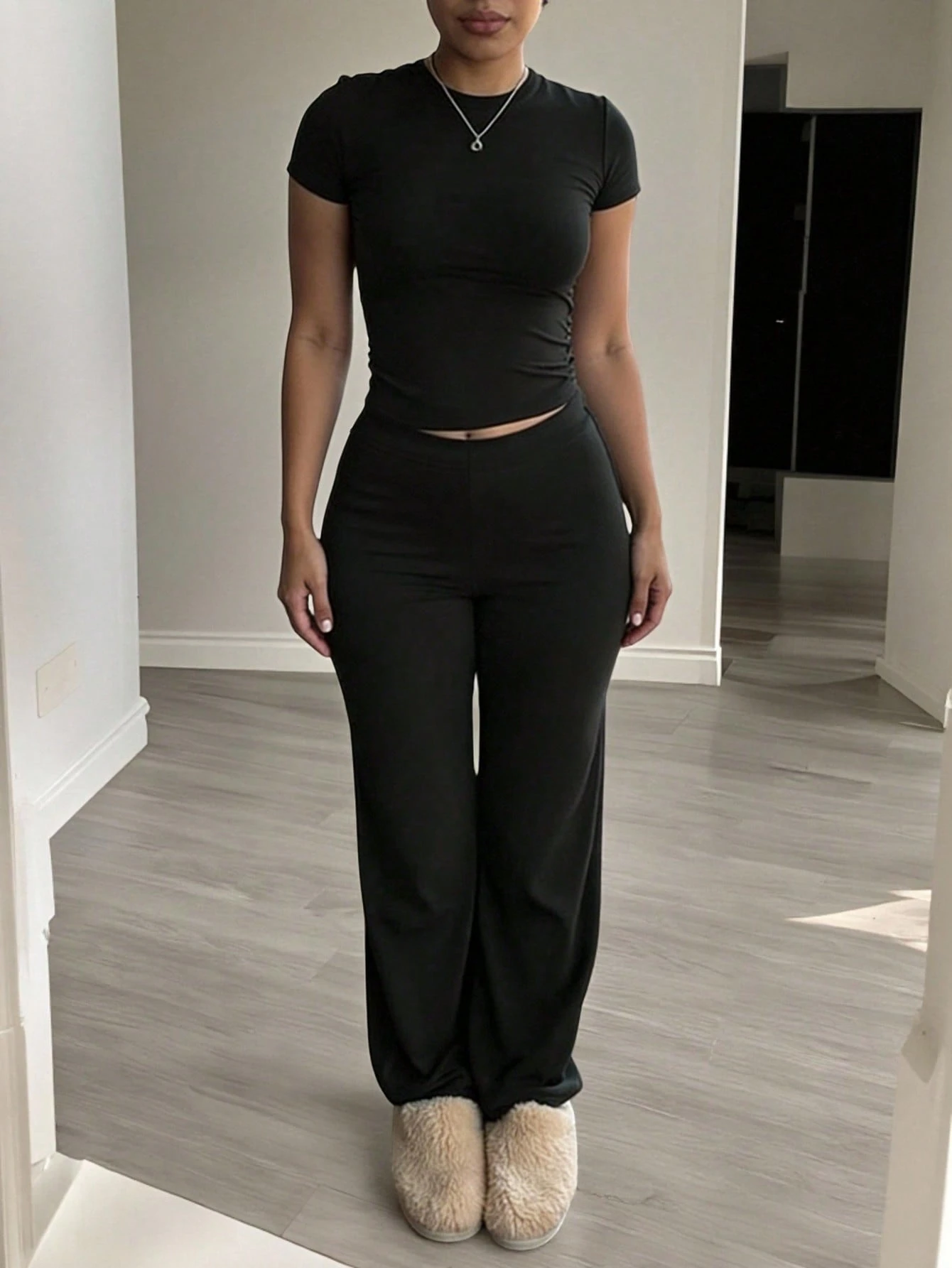 2 Pieces Casual Top And Pants Outfit For Women