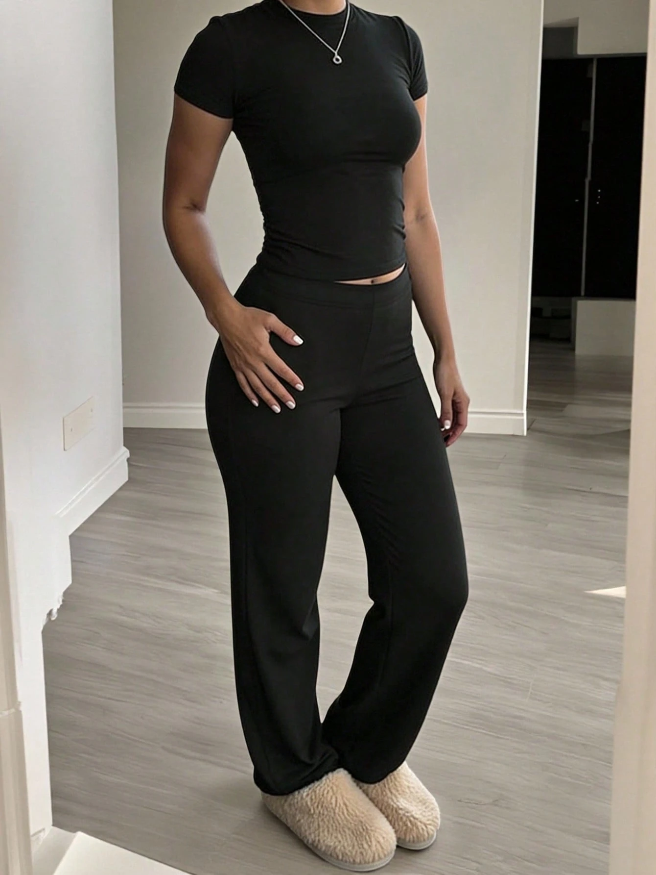 2 Pieces Casual Top And Pants Outfit For Women