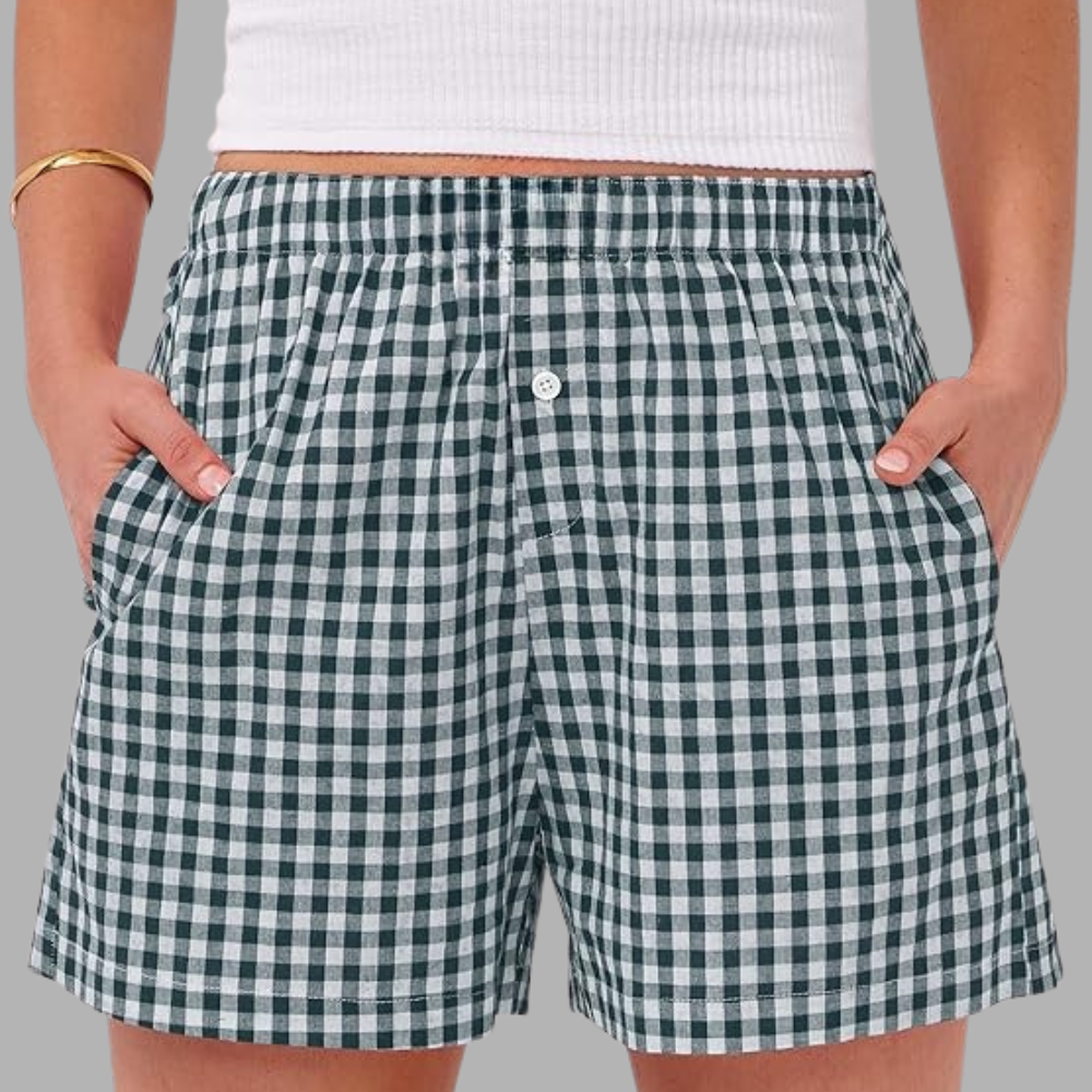 Gingham Beach Bottoms Shorts