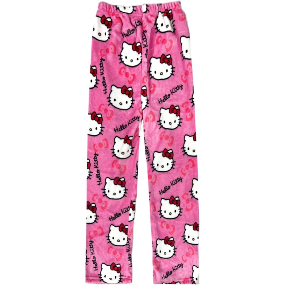 Cartoon Cat Print Pajama Pants